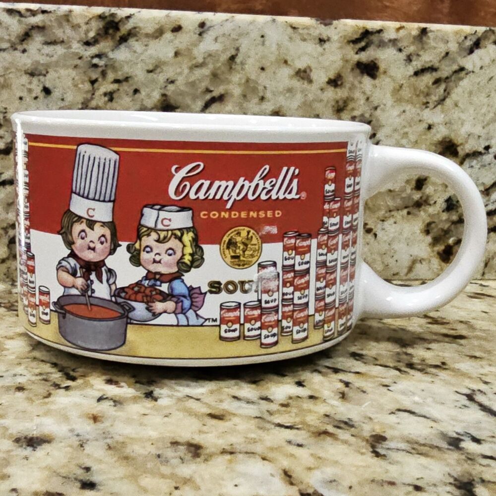 VINTAGE 1997 Campbell's Soup Cup Mug 14 oz "Soup Cooking" 4" x 3.5" by Westwood